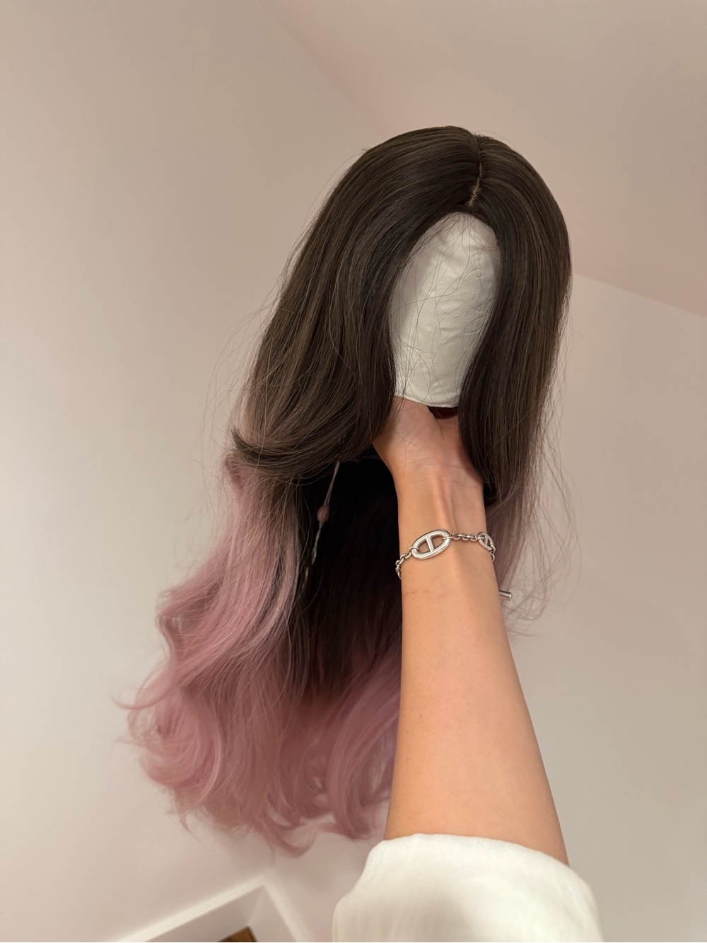 NWT Ombre Brown to Pink Long Wave Wig